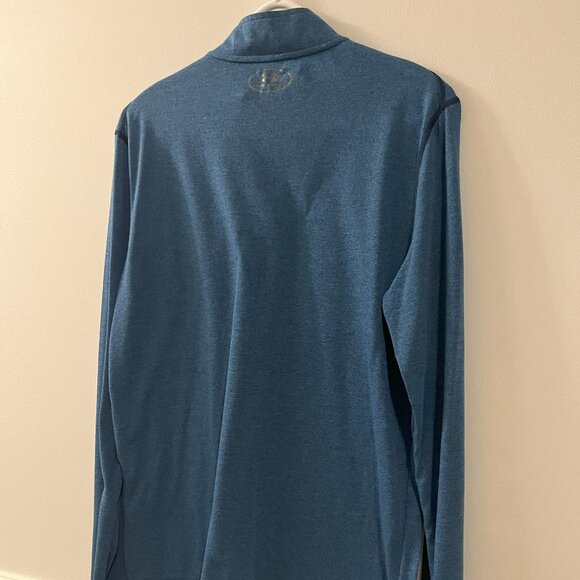 Under Armour Men's Long Sleeve Quarter Zip Shirt, Medium, Blue - Picture 6 of 8